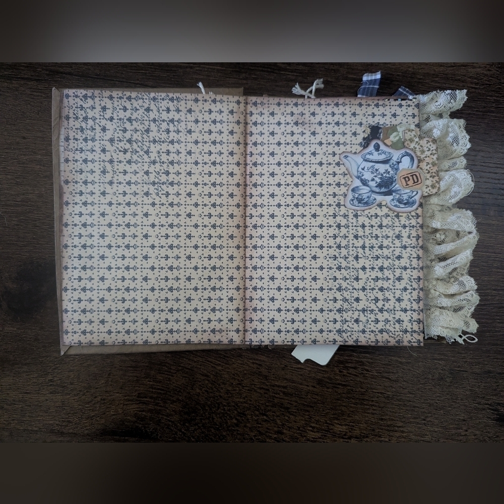 🌻Vintage Cinema Floral Junk Journal-Handmade- Recycled-Primitive-Rustic/ Nature - Picture 3 of 11